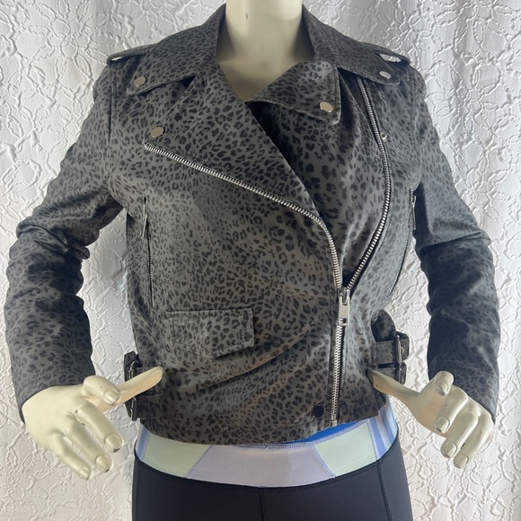 Walter Baker Francis leopard print leather Jacket - Picture 3 of 7